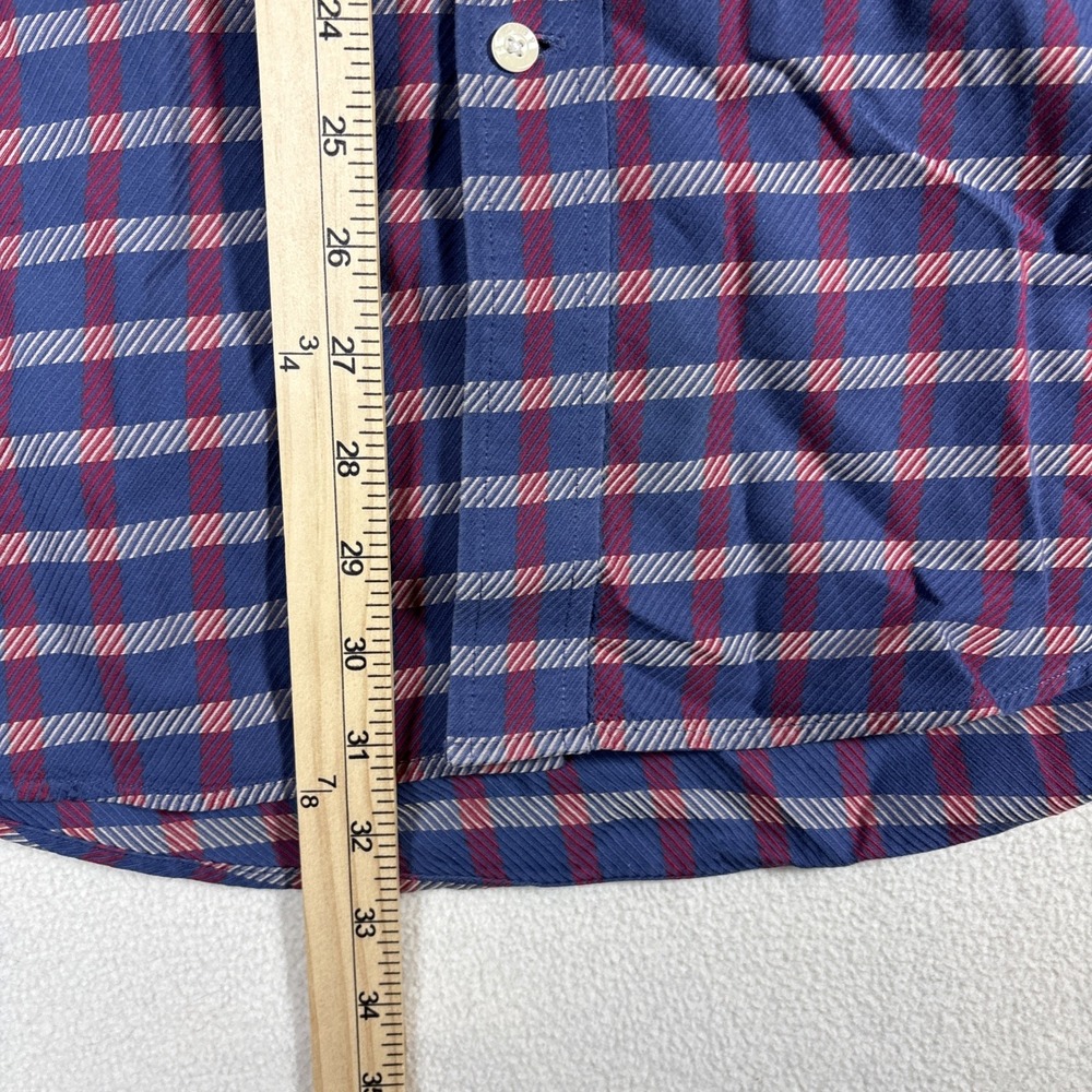 Cutter & Buck Mens Large Button Down Shirt Red Black Plaid Soft Cotton‎ - Picture 5 of 7